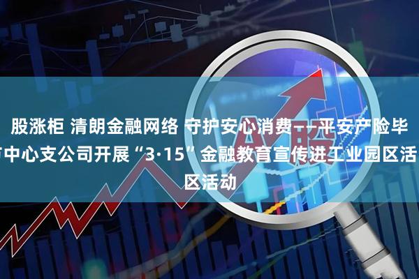 股涨柜 清朗金融网络 守护安心消费——平安产险毕节中心支公司开展“3·15”金融教育宣传进工业园区活动