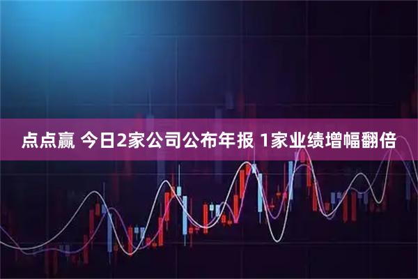 点点赢 今日2家公司公布年报 1家业绩增幅翻倍