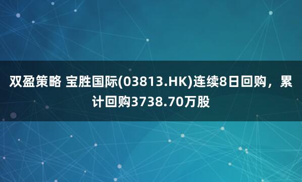 双盈策略 宝胜国际(03813.HK)连续8日回购,累计回购3738.70万股